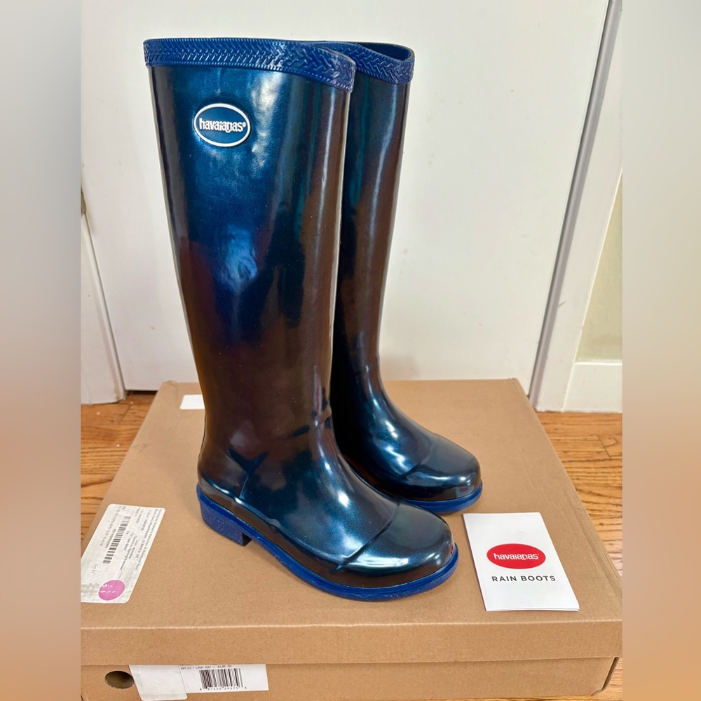 Havaianas Tall Rain Boots Galoshes Women’s Size 5